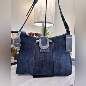 True Religion Dark Blue Denim Shoulder Bag